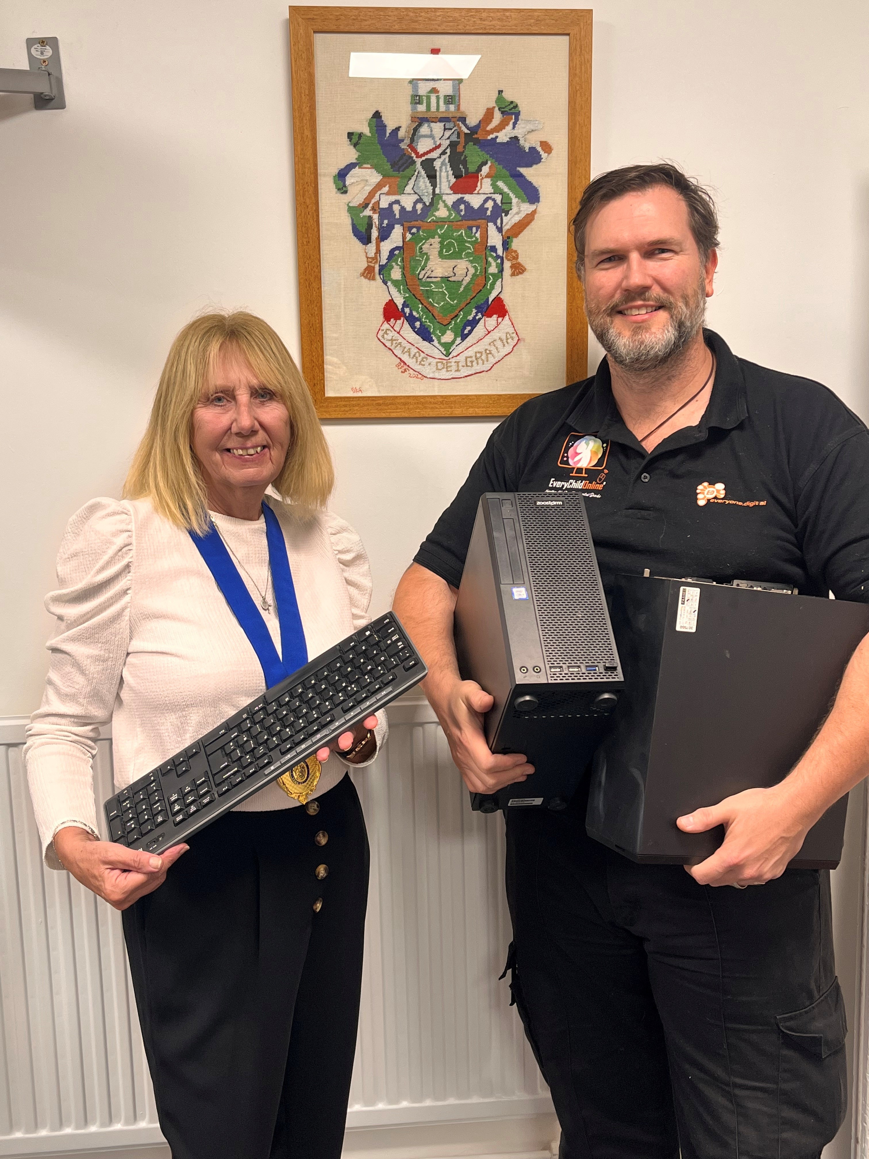 Computers being donated by Canvey Island Town Council to Every Child Online